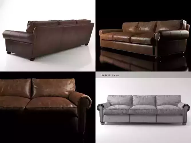 96 Lancaster Leather Sofa