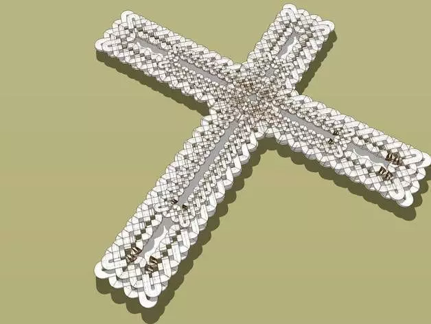 celtic weave cross Free 3D print model