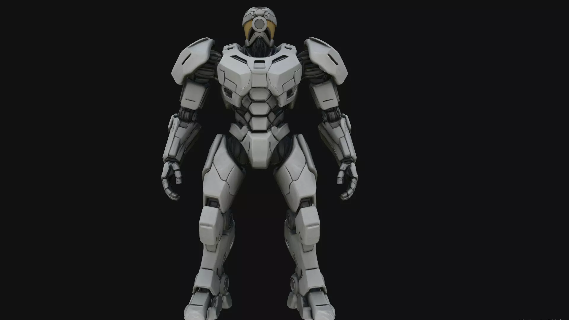 Armored Exosuit Robot Statue Design 1 - 3D Print Model 3D print model