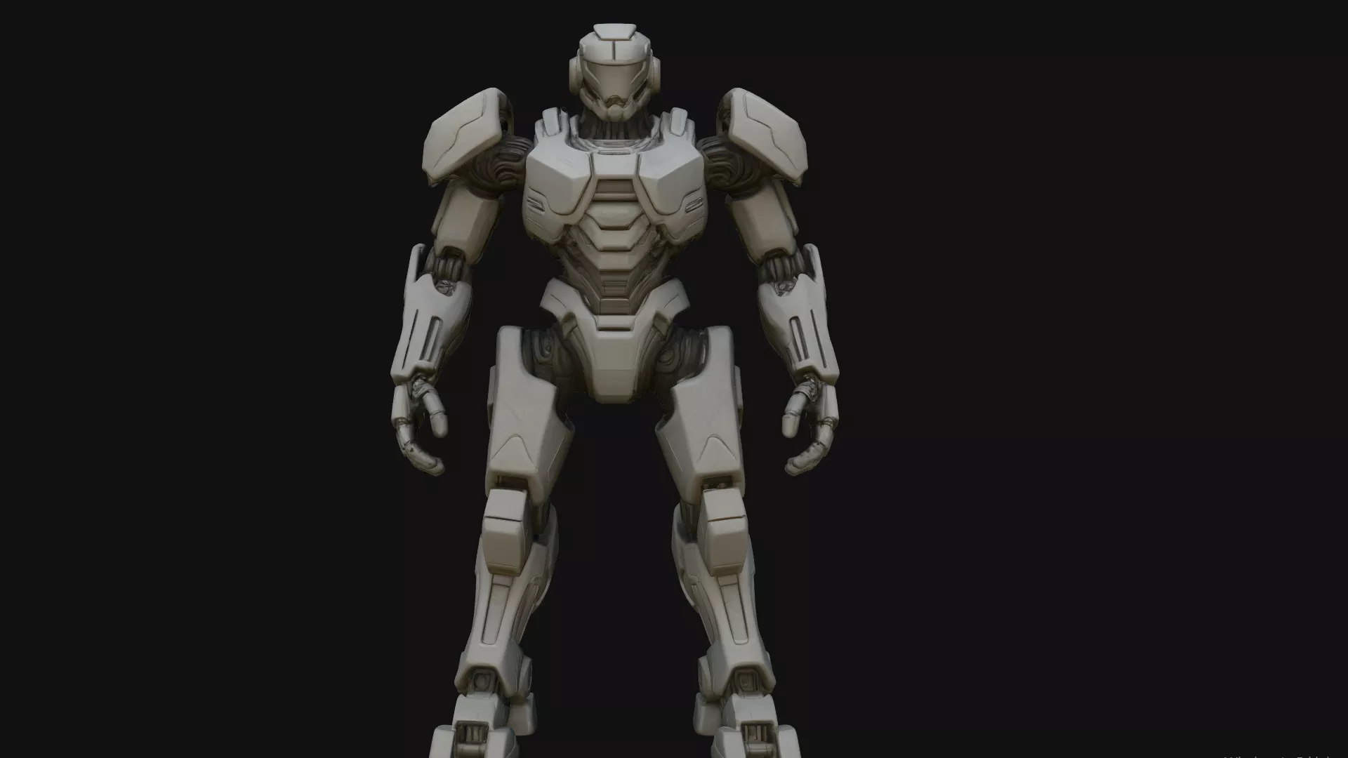 Armored Exosuit Robot Statue Design 2 - 3D Print Model 3D print model