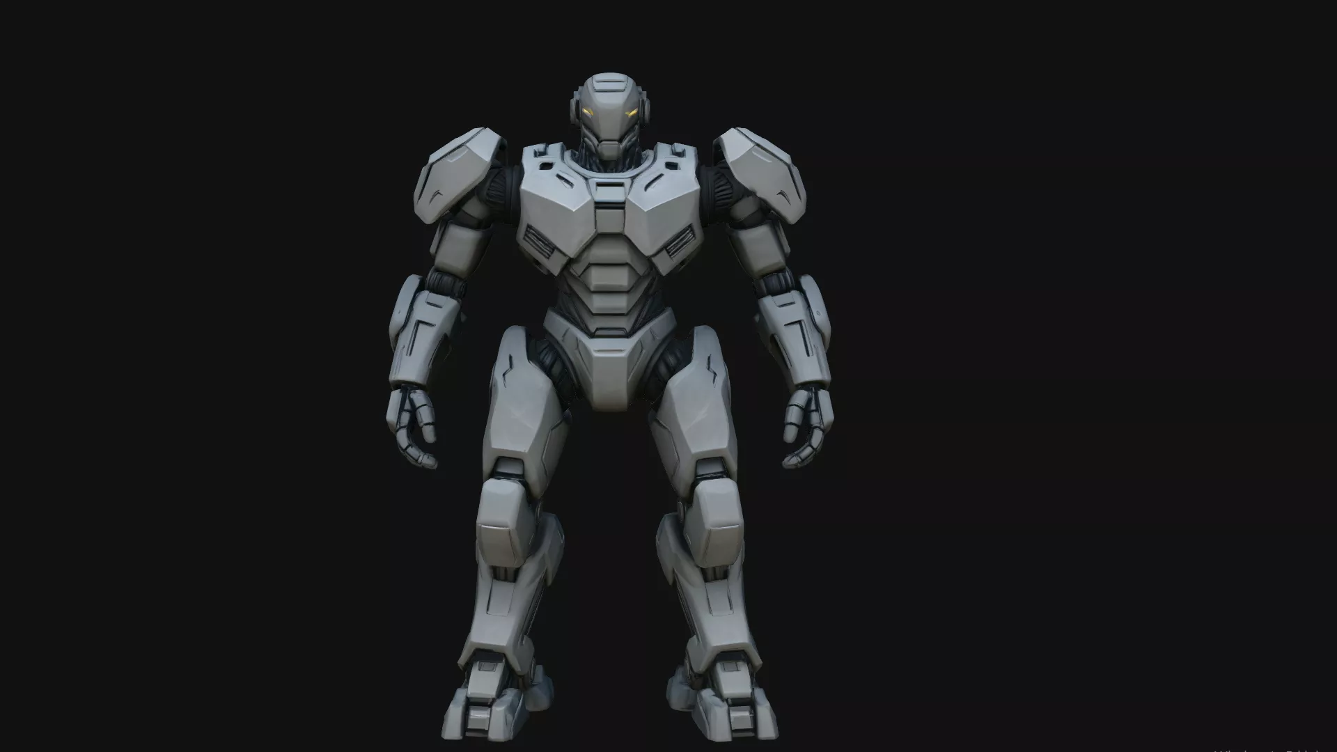 Armored Exosuit Robot Statue Design 3 - 3D Print Model 3D print model