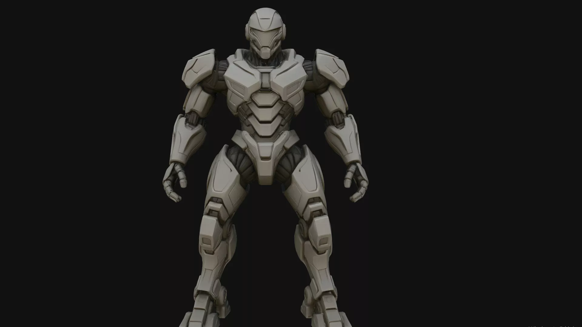 Armored Exosuit Robot Statue Design 4 - 3D Print Model 3D print model