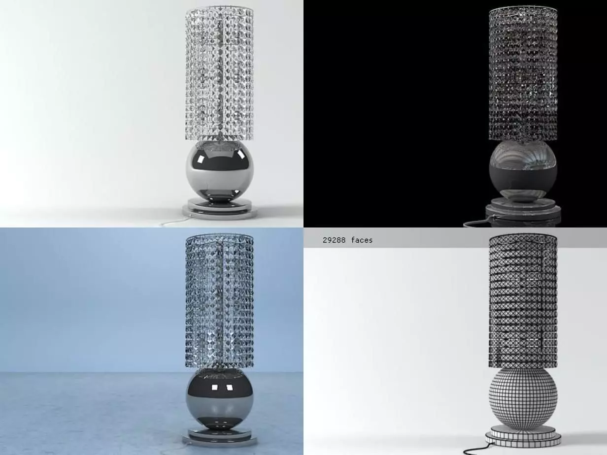Deco table lamp 3D model_0