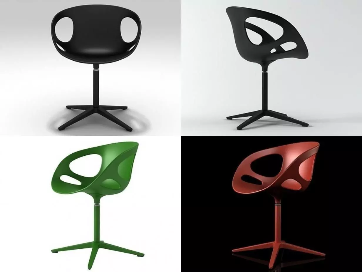 RIN swivel chair - swivel chair 3D model_4