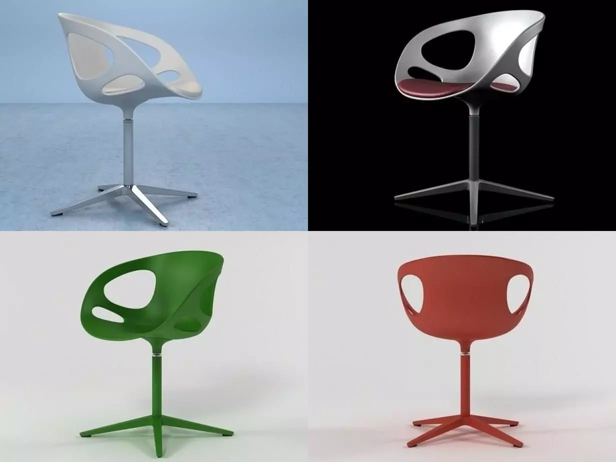 RIN swivel chair - swivel chair 3D model_3