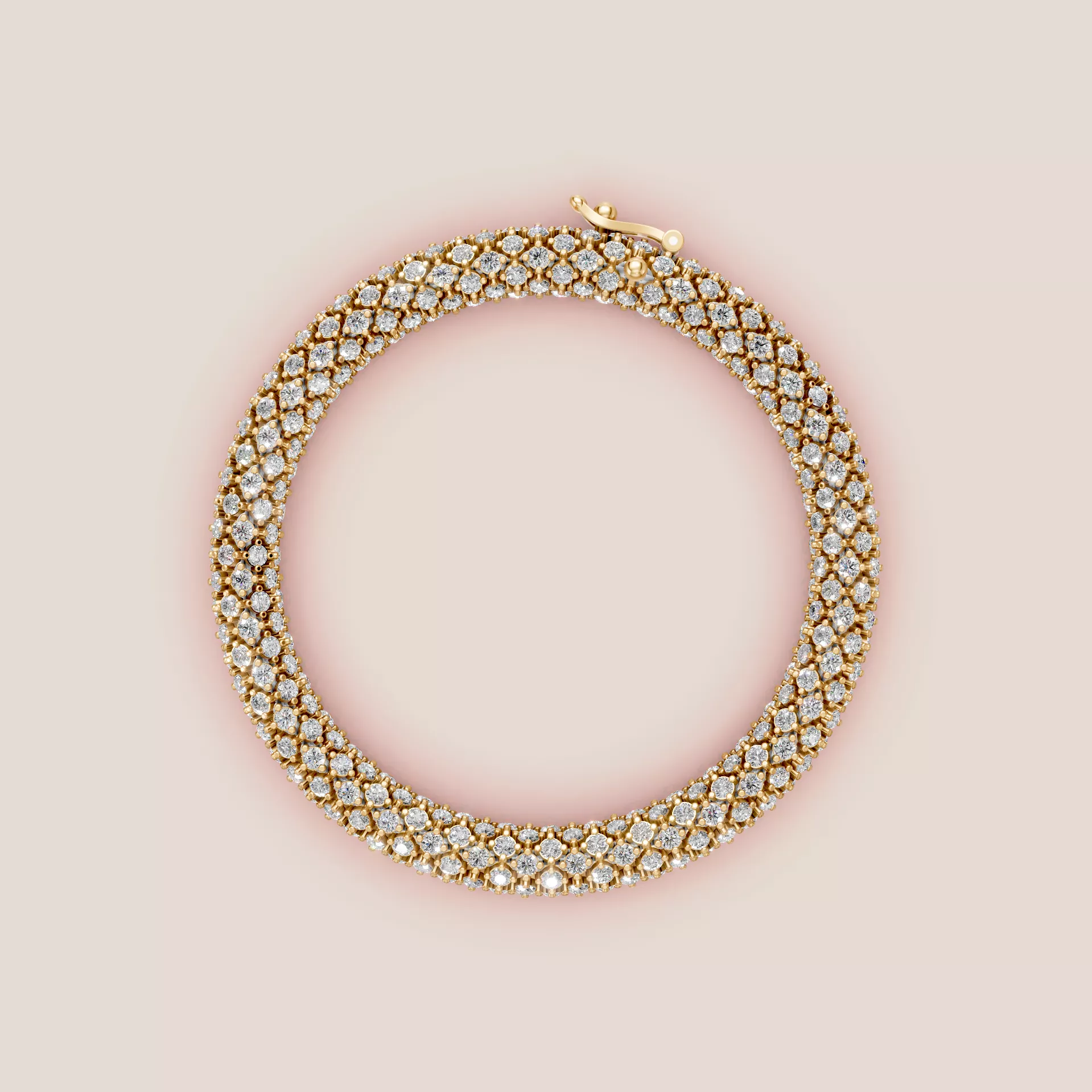 Diamond Tubular Bracelet 3D Printable CAD Model 3D print model