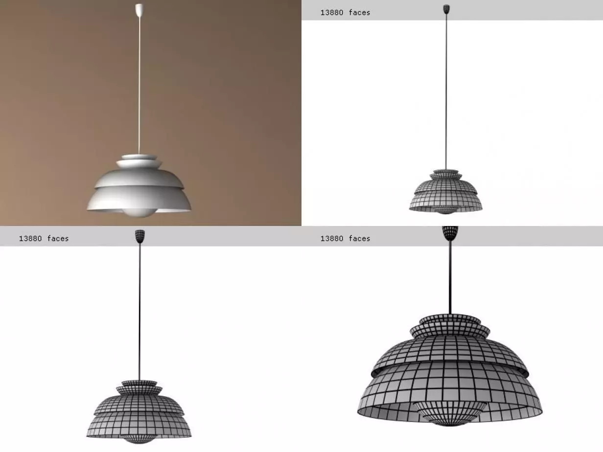 Concert pendant lamp 3D model_0