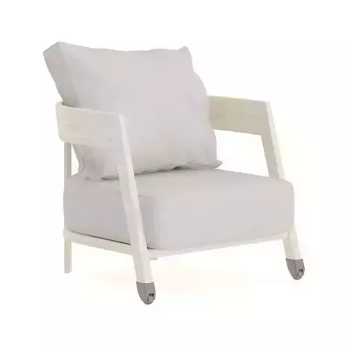 Wooden Armchair with Pillow