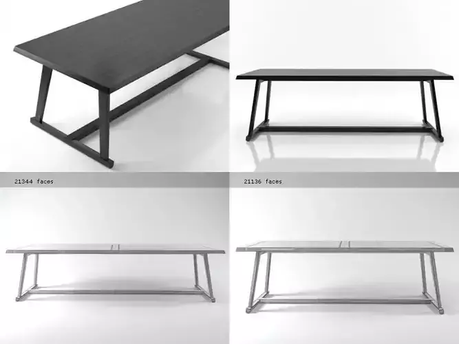 Recipio dining table with legs