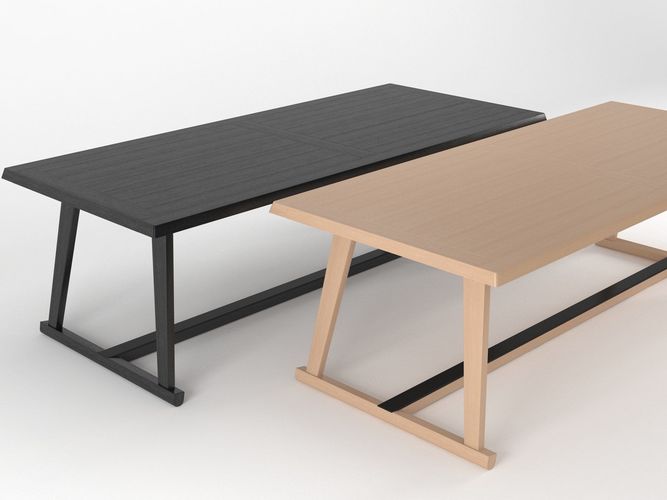 Recipio dining table with legs 3D model