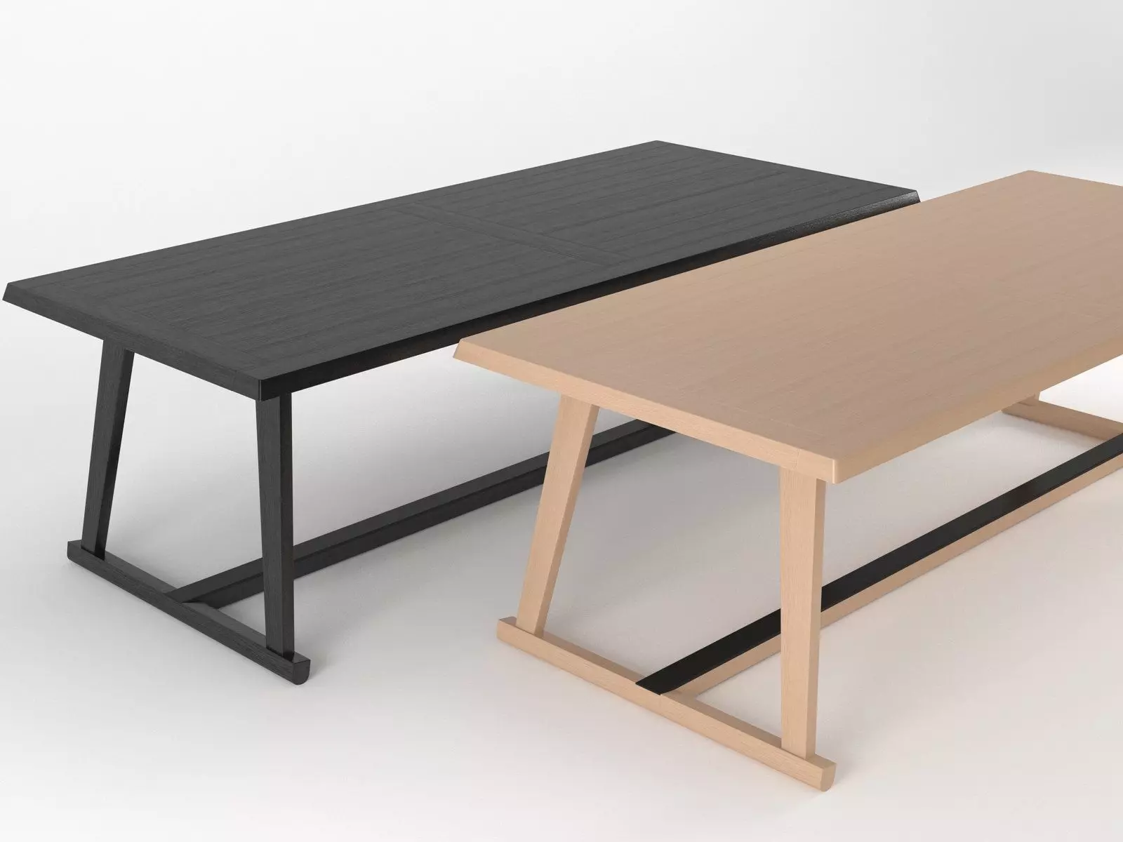 Recipio dining table with legs 3D model_0