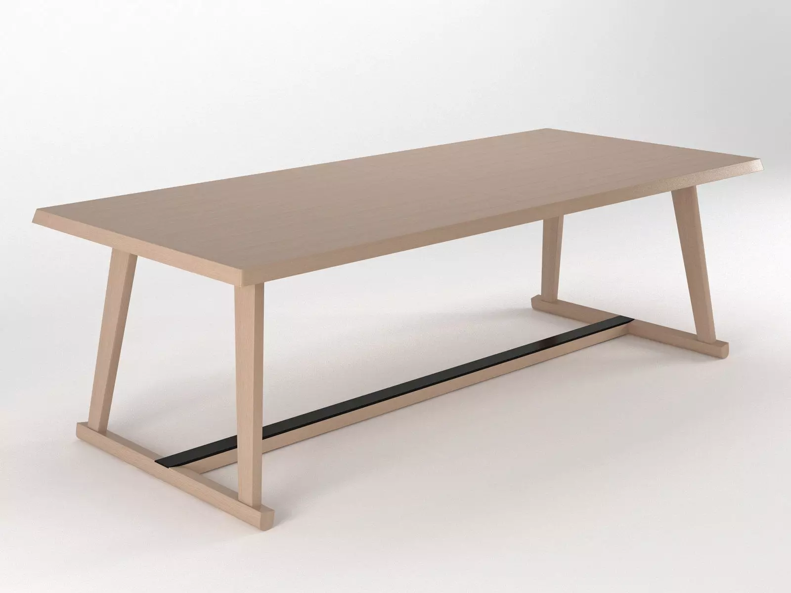 Recipio dining table with legs 3D model_2