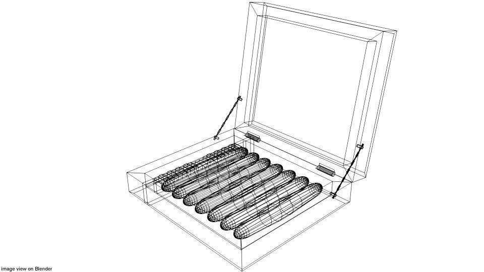 Cigar box with chocolate in it 3D model_3