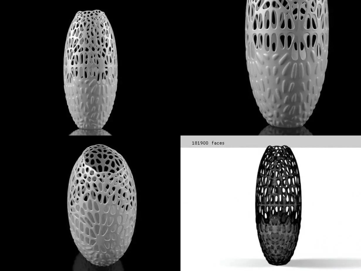 Lace Vase 3D model_6