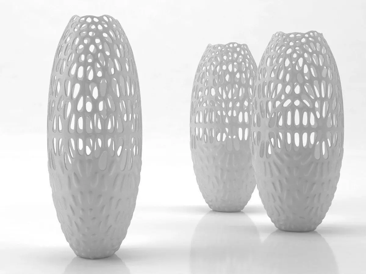 Lace Vase 3D model_2