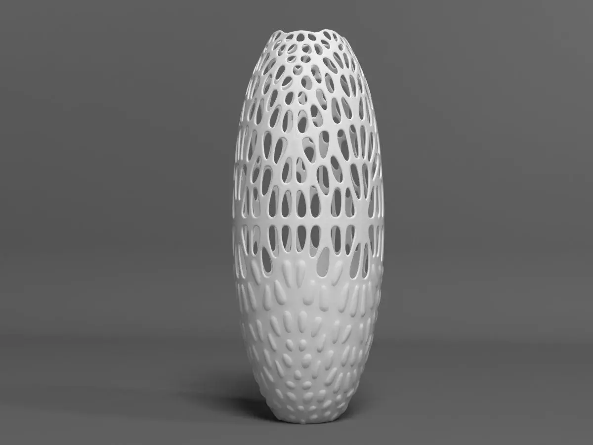 Lace Vase 3D model_3