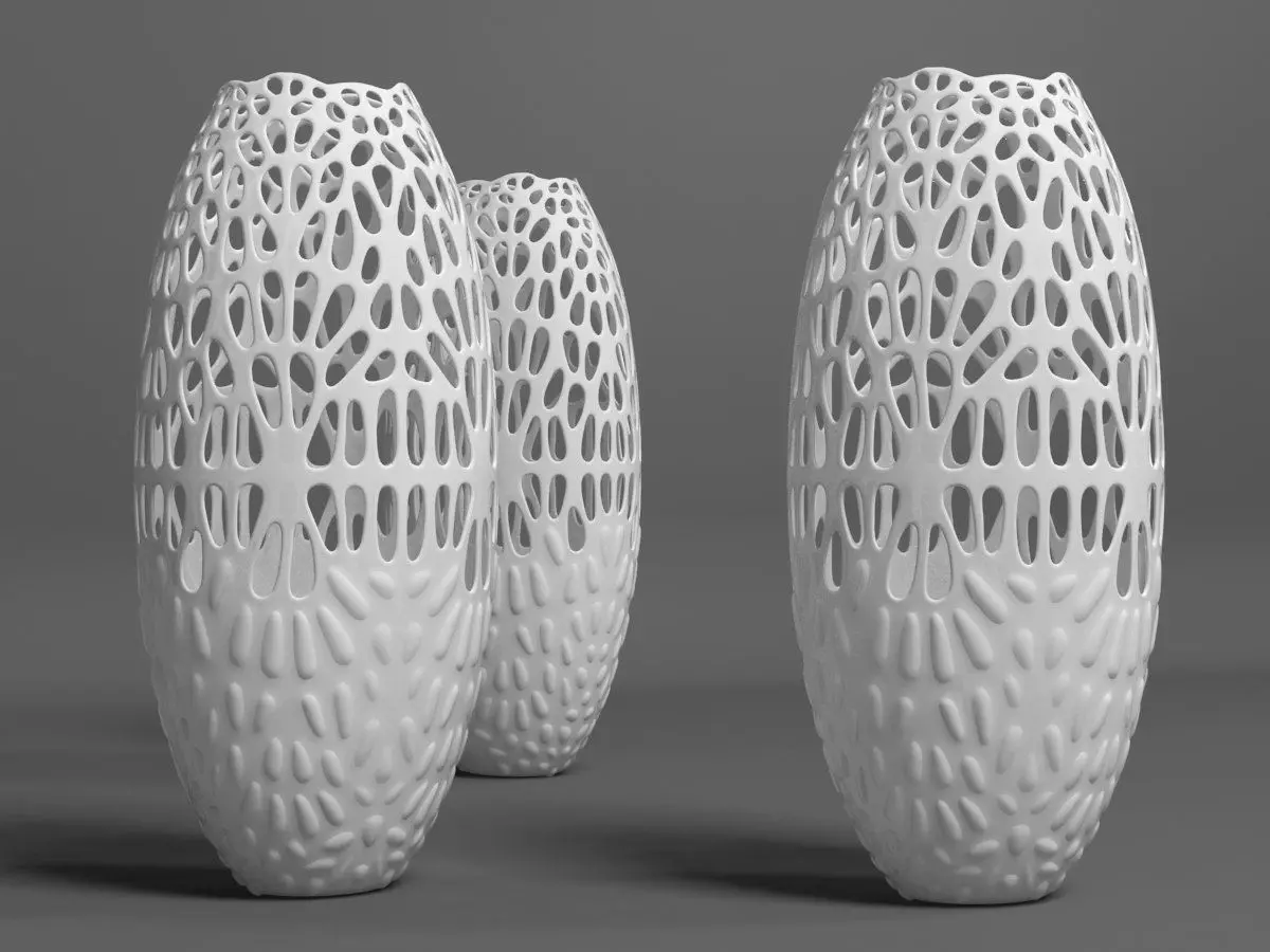 Lace Vase 3D model_0