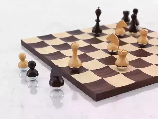 Wobble Chess Set 3D model
