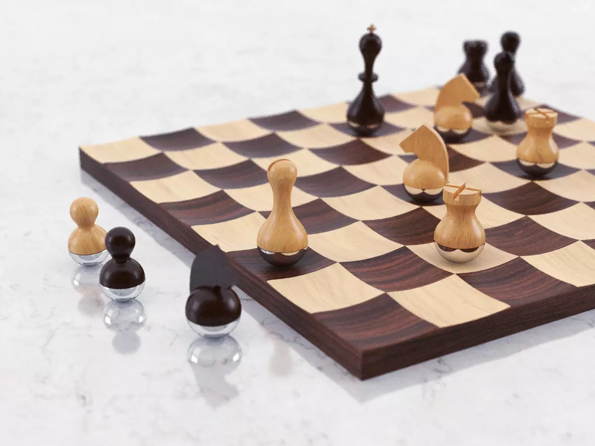 Wobble Chess Set 3D model_0