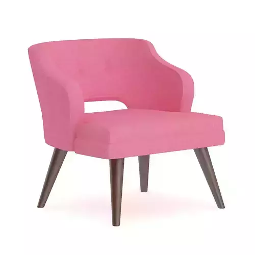 Pink Fabric Armchair