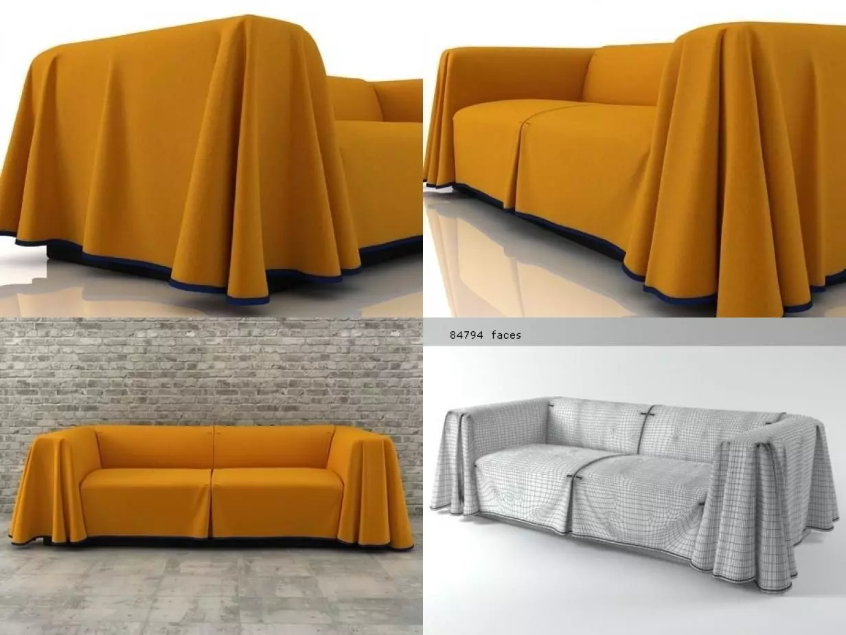 Cape sofa 3D model_2