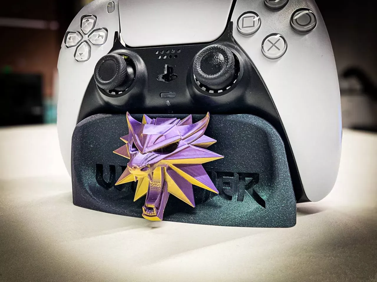 Witcher Wolf Medallion Gaming Display 3D print model