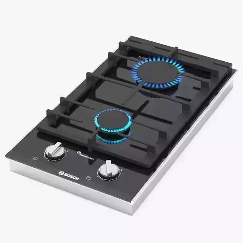BOSCH Domino gas hob PRB3A6D70 Serie 8 3D model