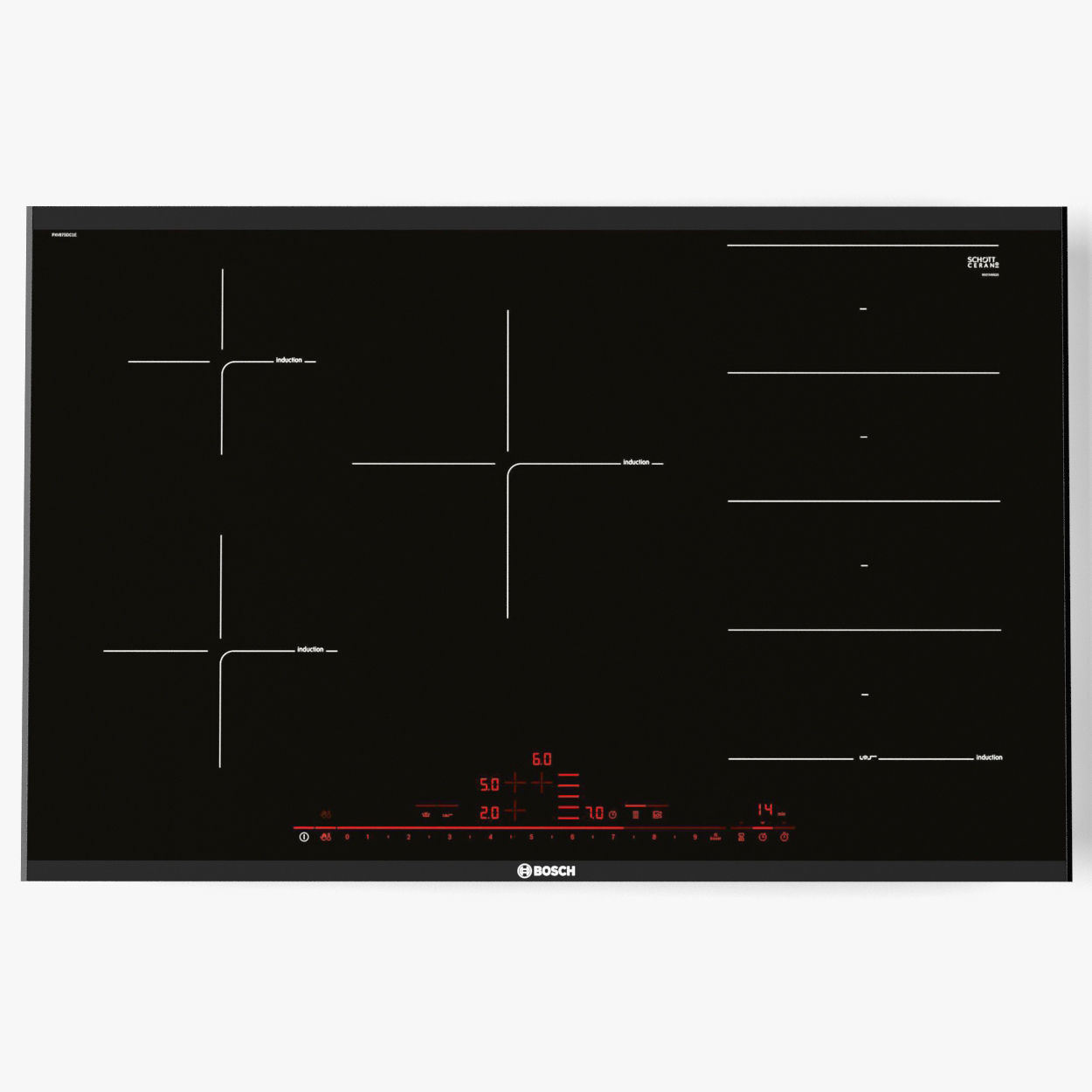 BOSCH Induction hob PXV875DC1E Serie 8 816 mm 3D model_1
