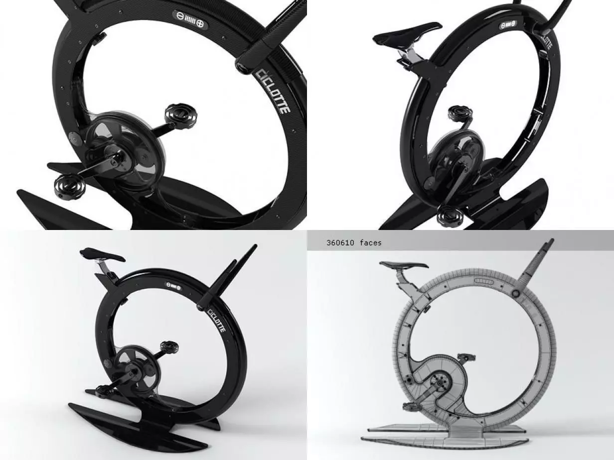Ciclotte Stationary Bike 3D model_2