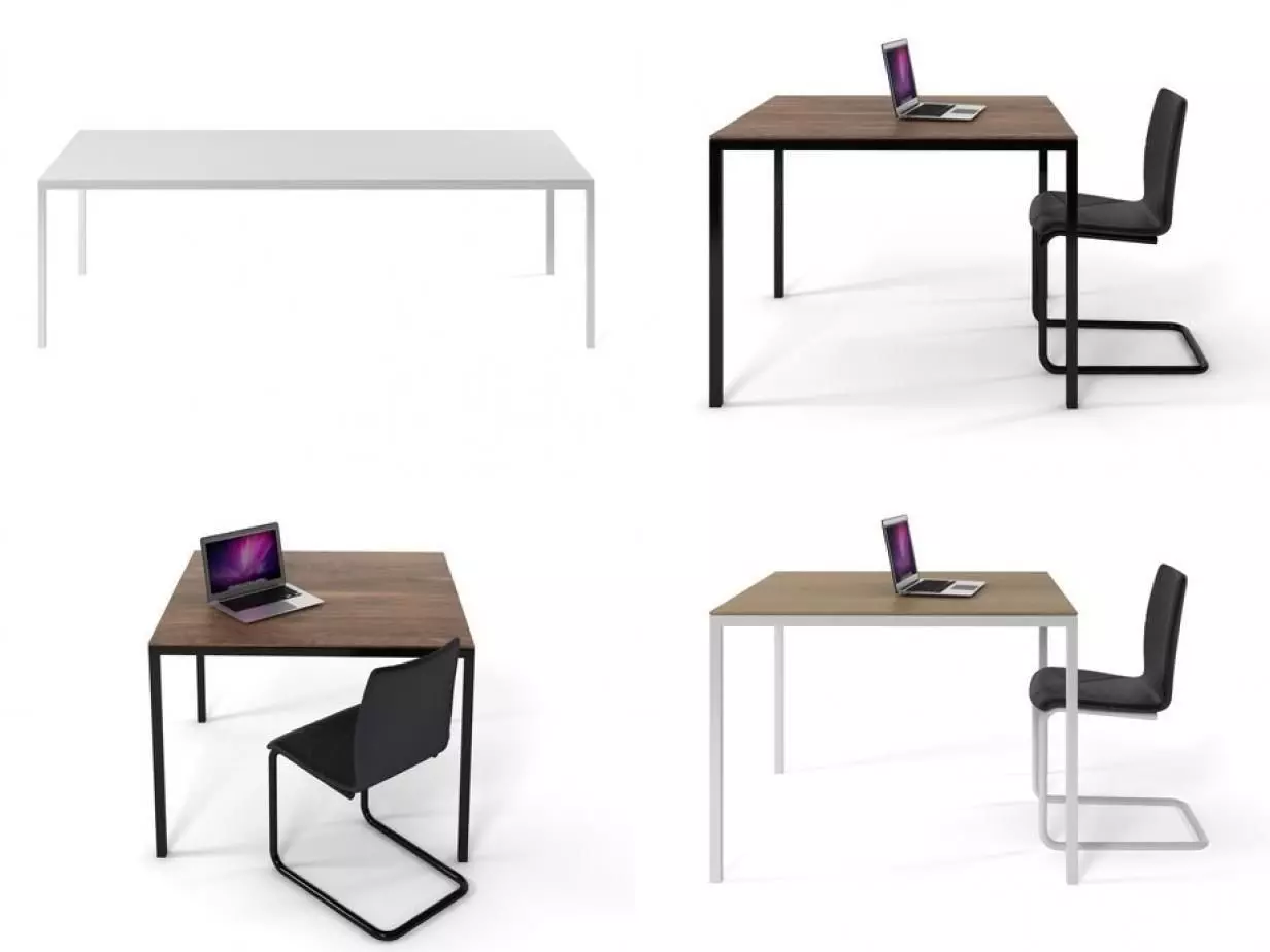 Dino four different dining tables 3D model_2