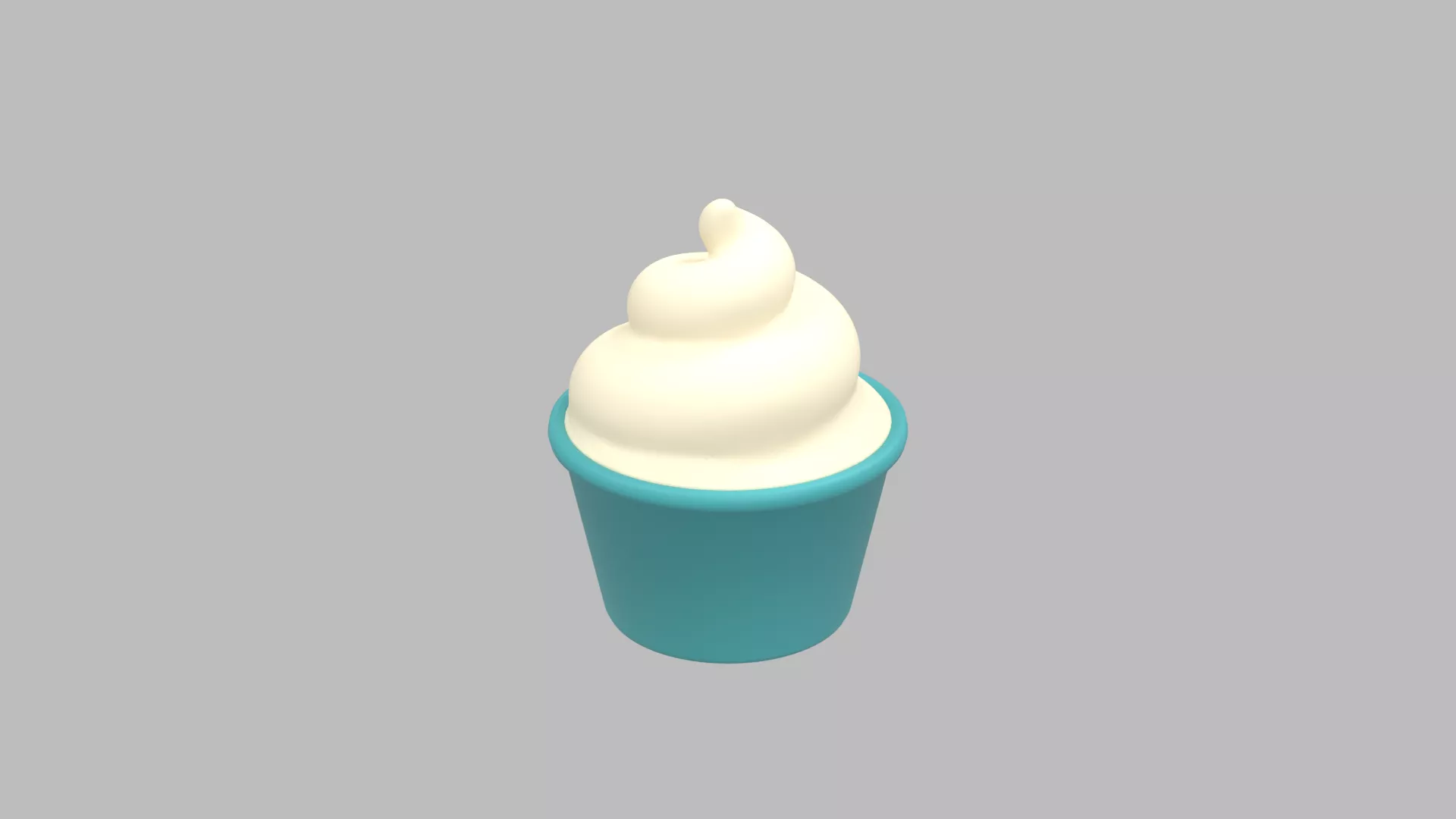 Frozen Yogurt Low-poly 3D model