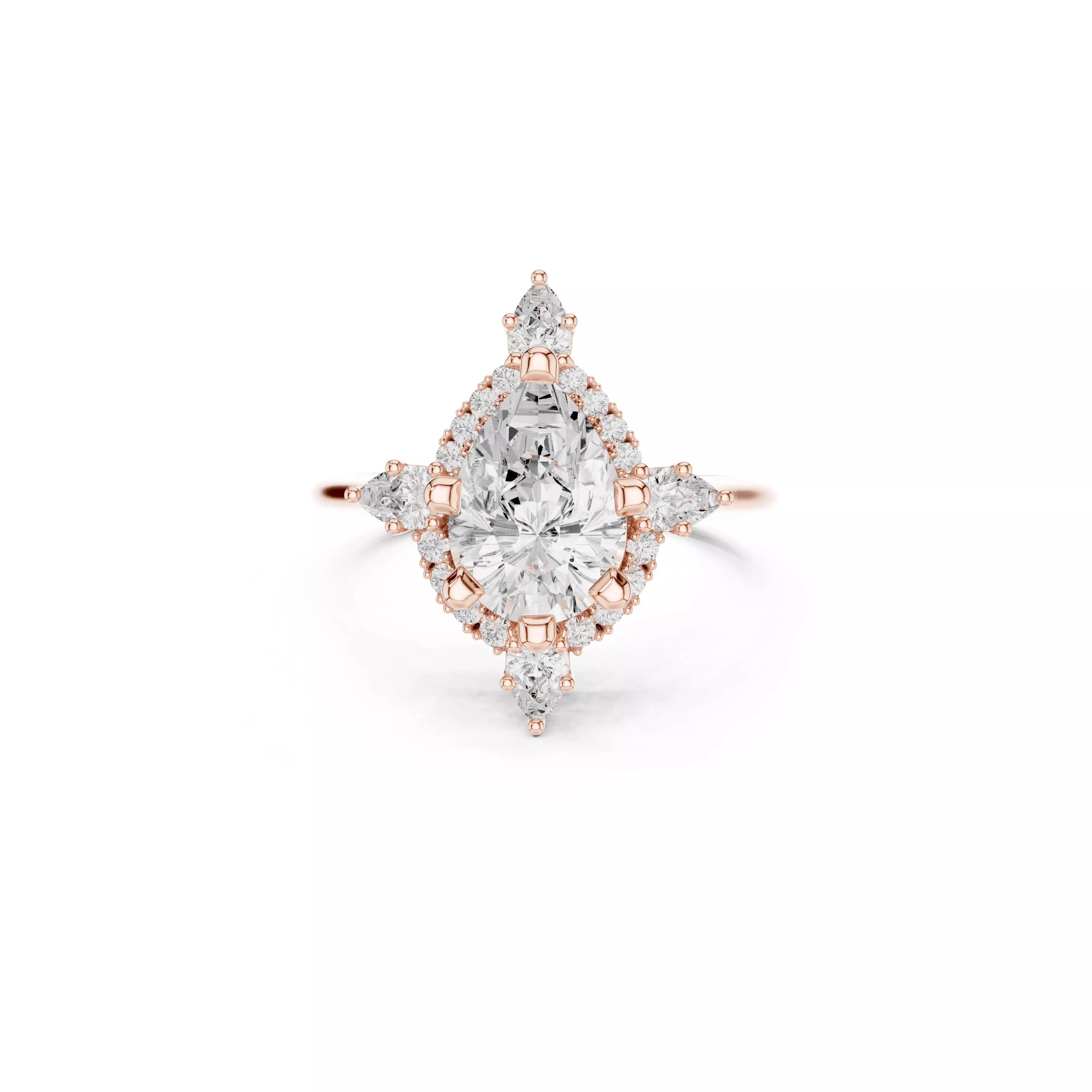 Buy Diamond Ring CAD Engagement Wedding Jewelry STL 3DM R5952 3D print model