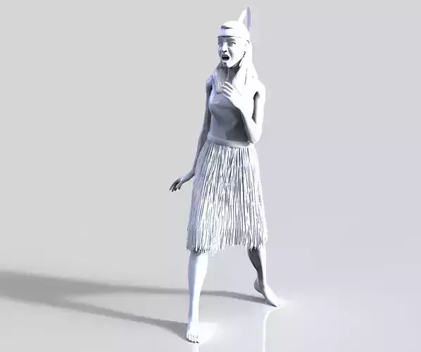 Maori woman 3D print model