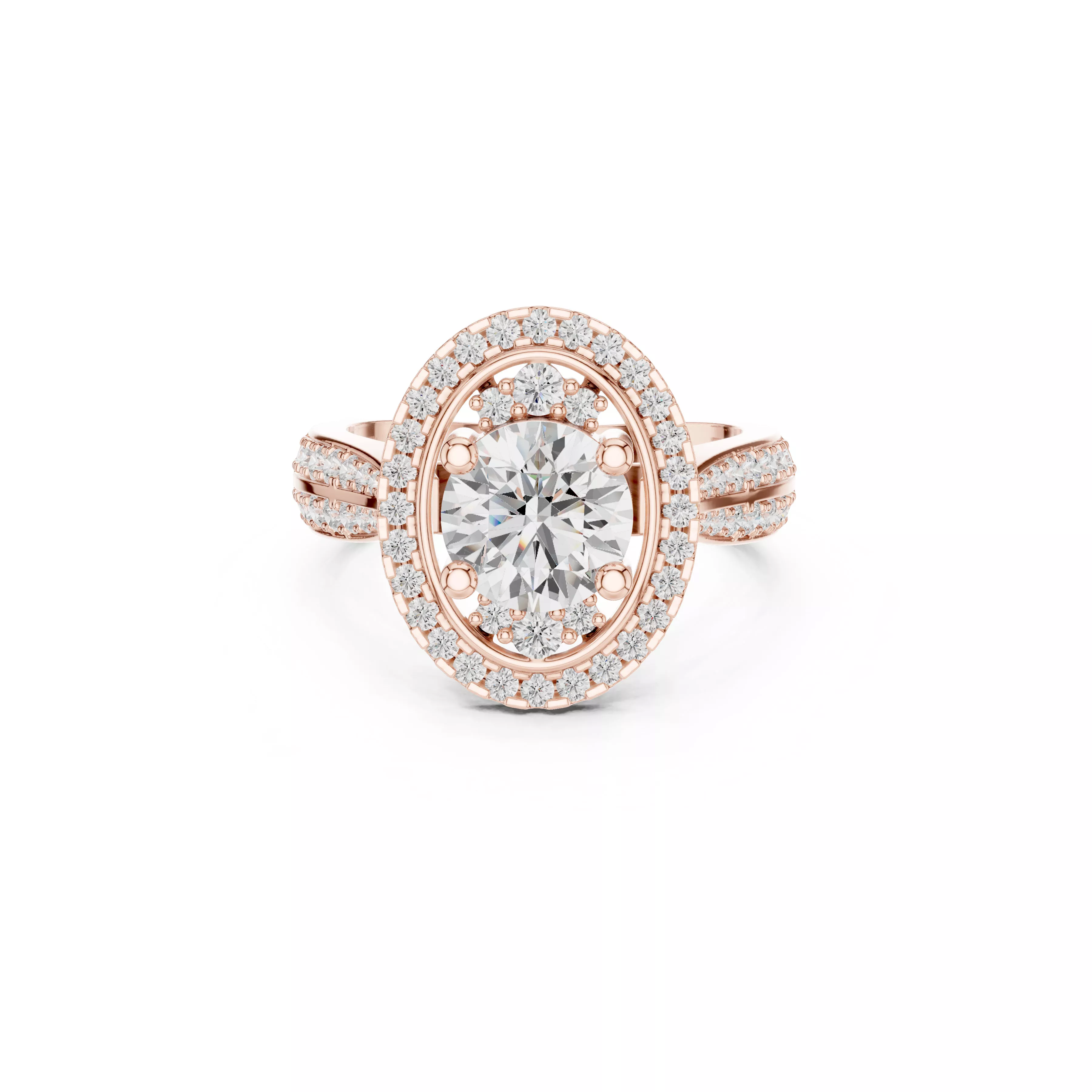 Buy Diamond Ring CAD Engagement Wedding Jewelry STL 3DM R5931 3D print model