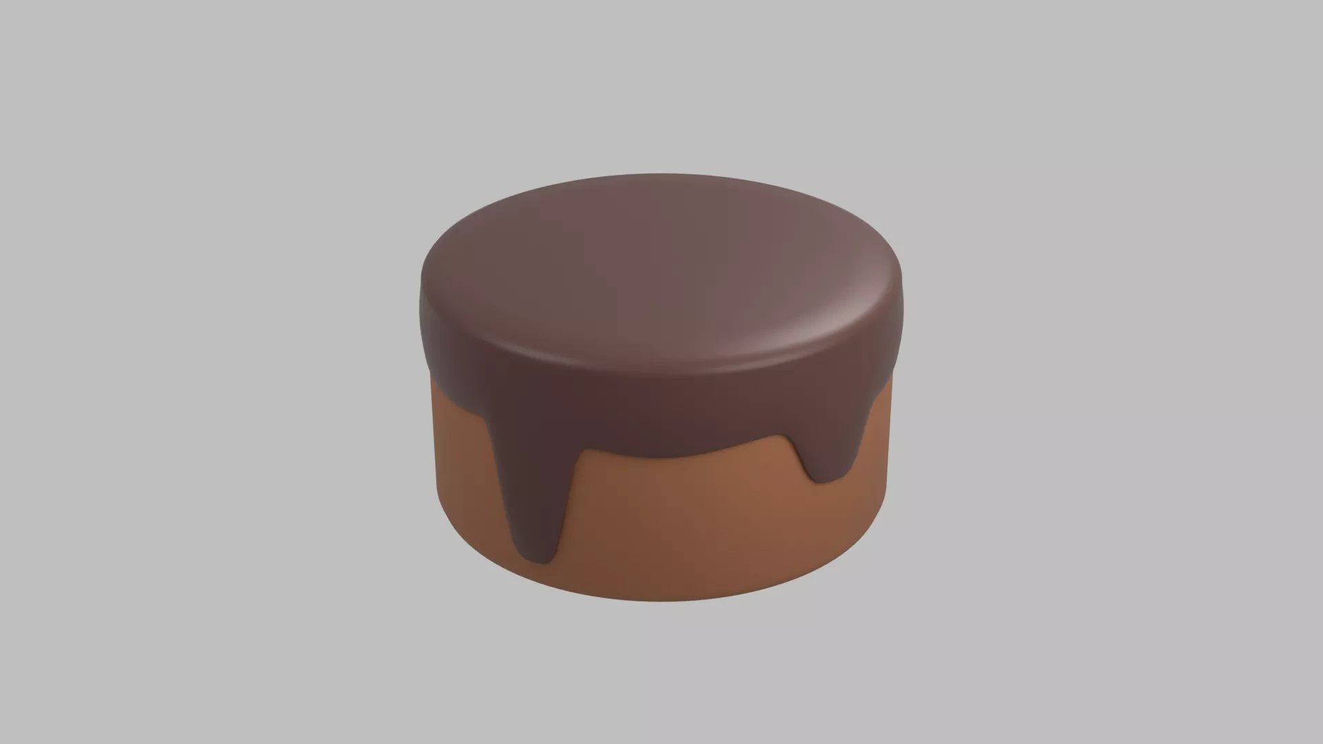 Chocolate Cake Low-poly 3D model