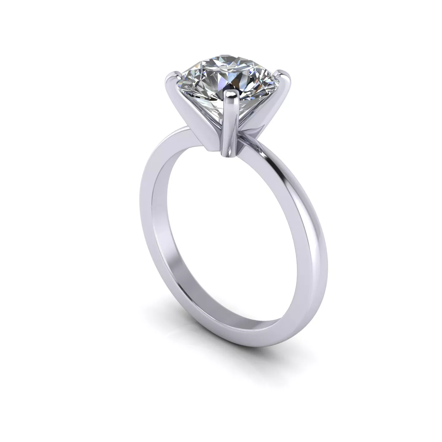 Solitaire Engagement Ring 3D print model