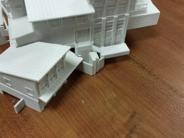 Residential Model- lower quarters Free 3D print model