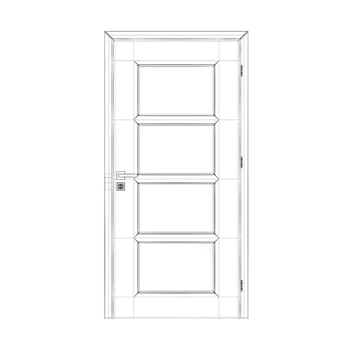 Interior Door 3D model_6