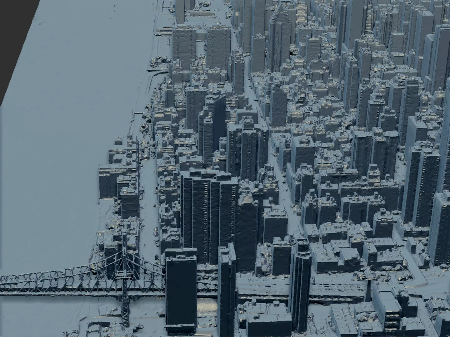 New York City Manhattan Ultra HD Low-poly 3D model