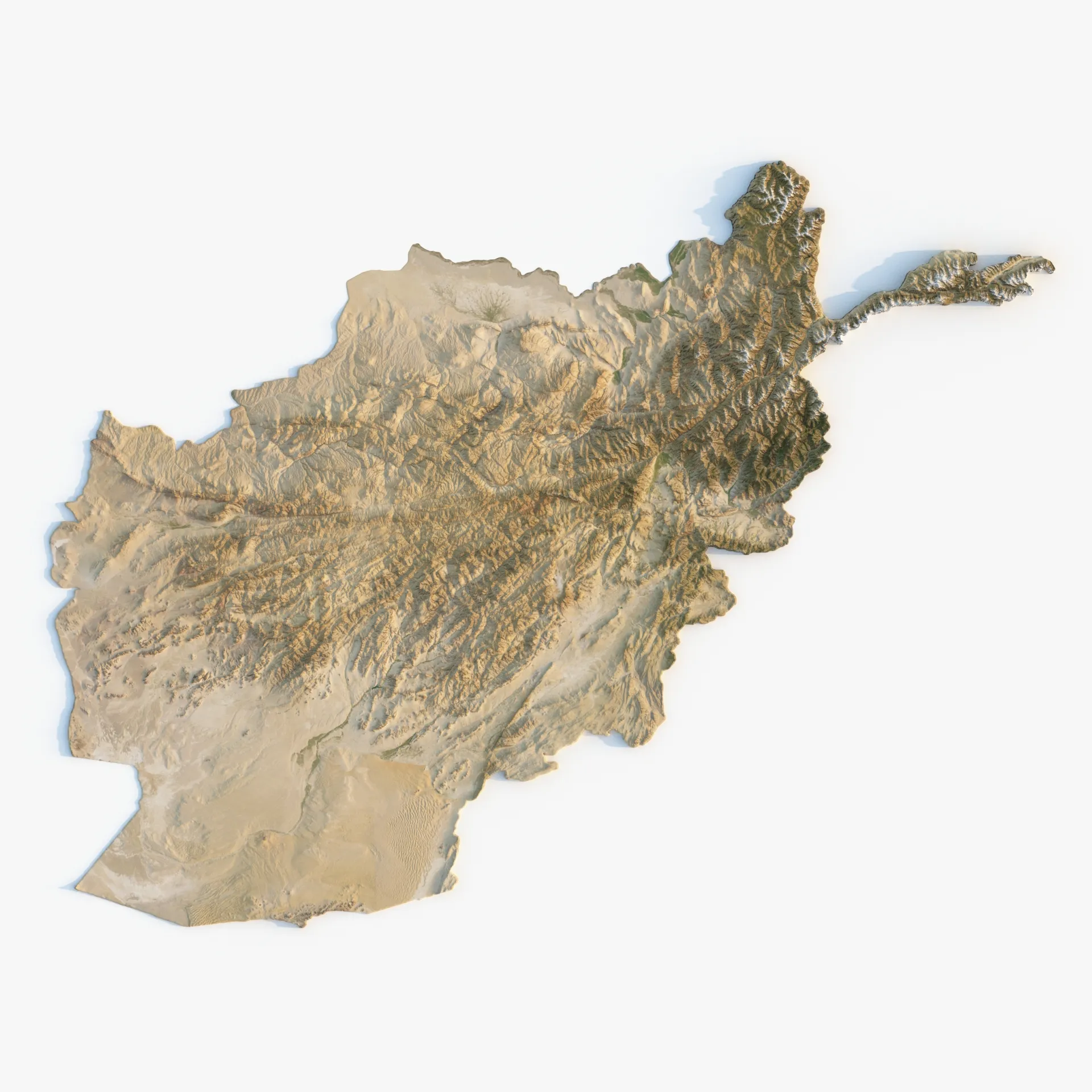 Afghanistan 3D Map 3D model | CGTrader