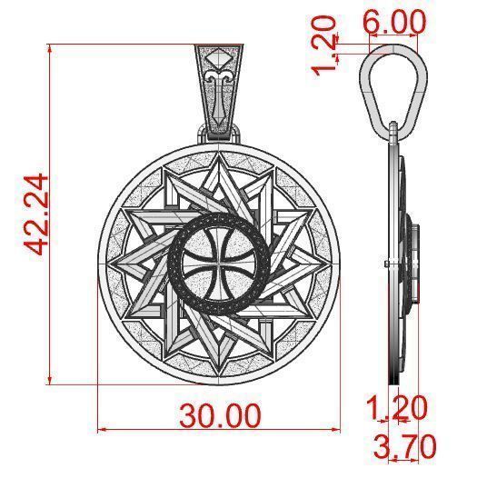 Pendant Erzgamma Star 3D print model_8