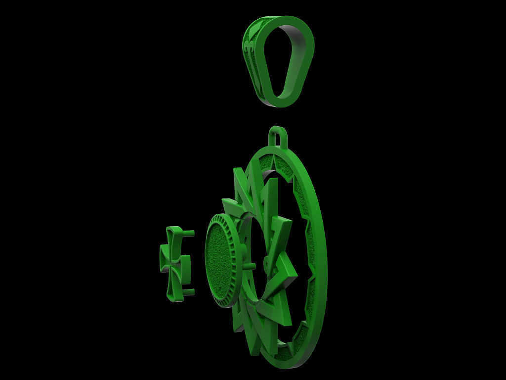 Pendant Erzgamma Star 3D print model_7