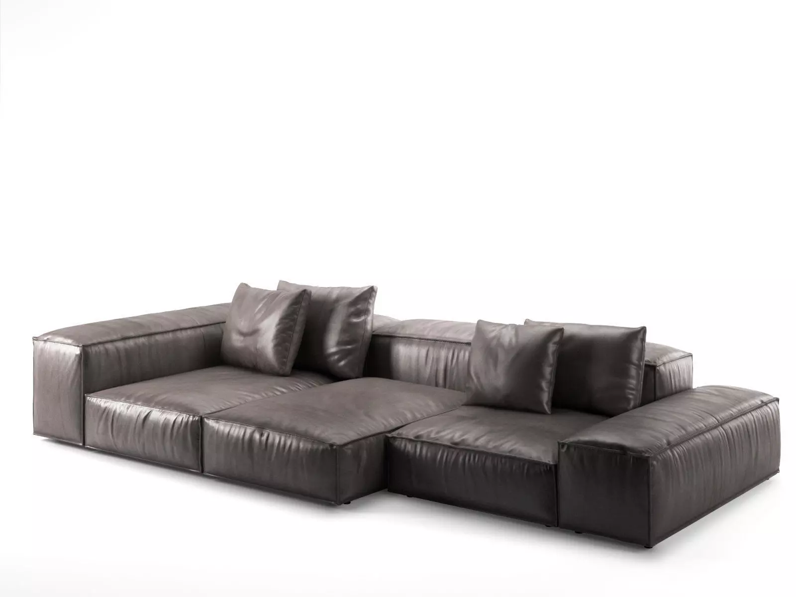 E C modern sectional sofa 3D model_0