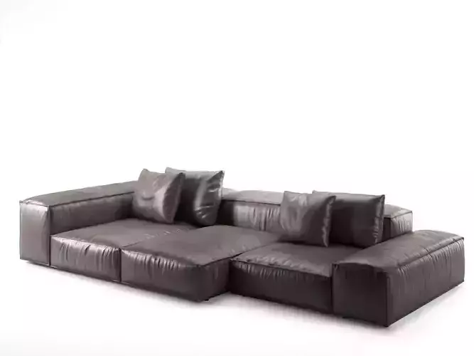 E C modern sectional sofa 3D model E C modern sectional sofa 3D model