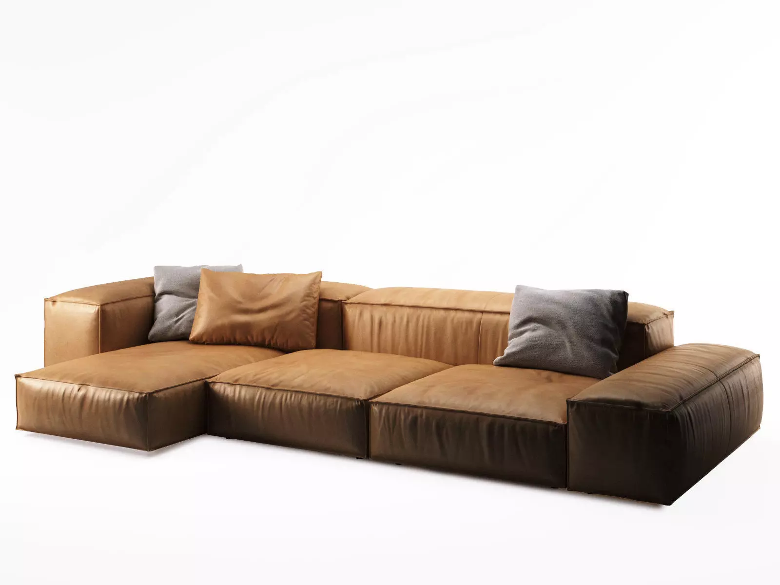 E C modern sectional sofa 3D model_1