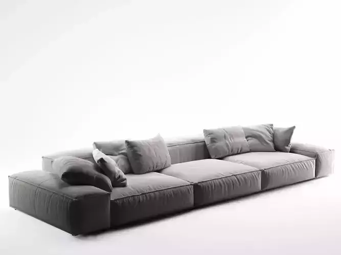E B leather sofa
