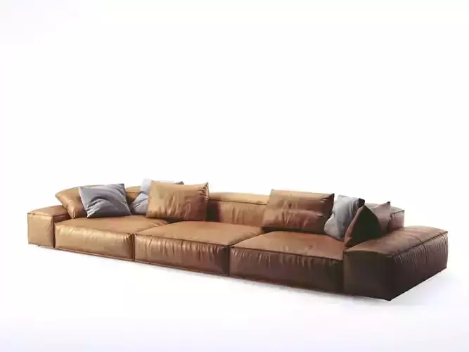E B leather sofa 3D model