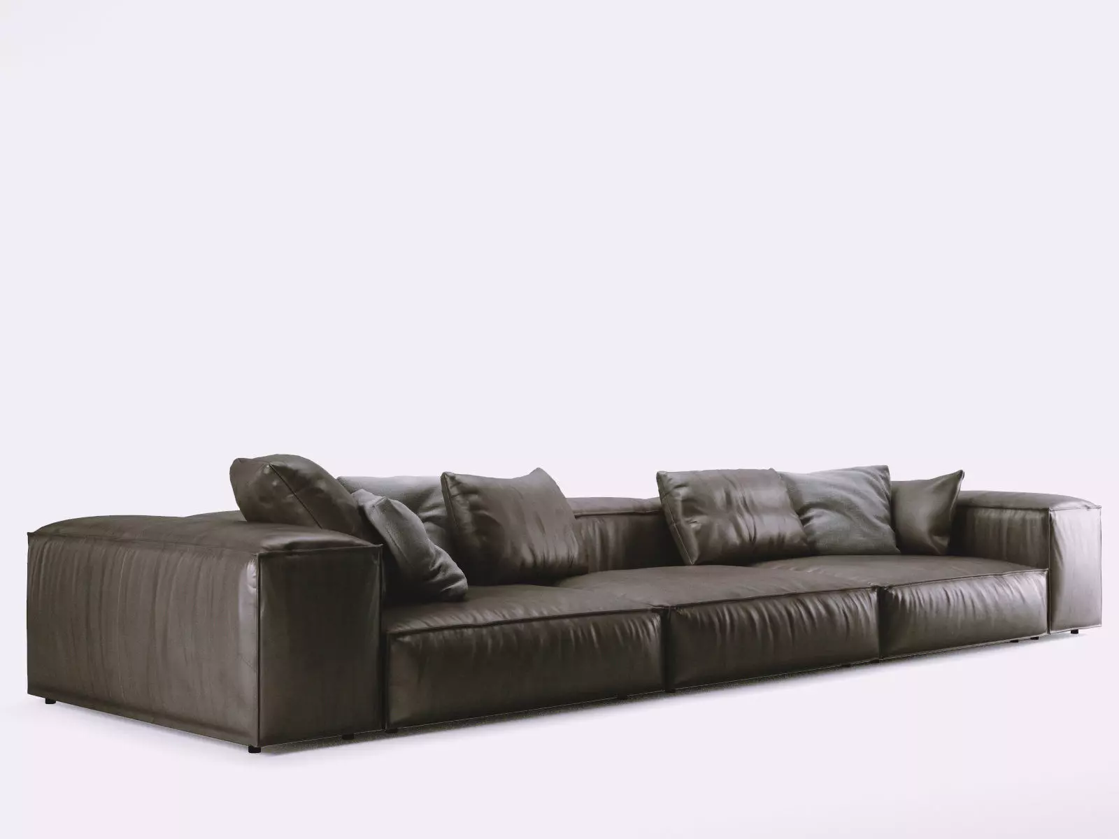 E B leather sofa 3D model_2