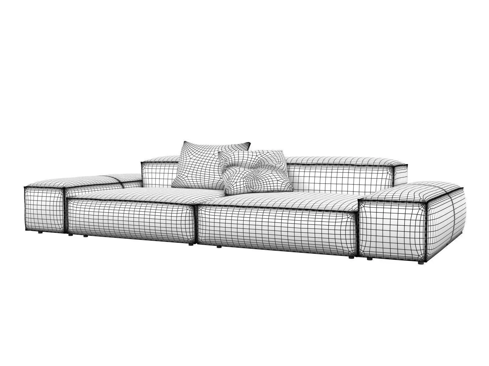 E A seater sofa leather 3D model_8