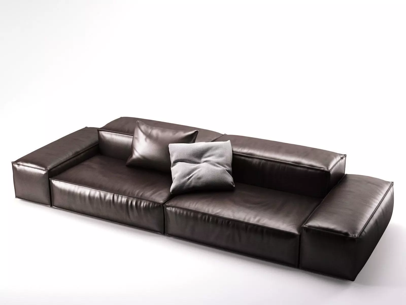 E A seater sofa leather 3D model_7